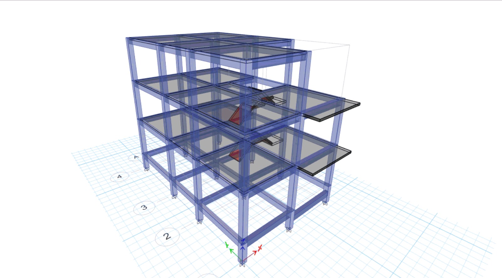 RC Building – ETABS 3D Model